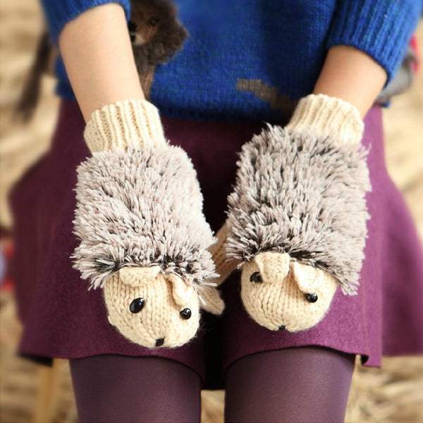 hedgehog mittens