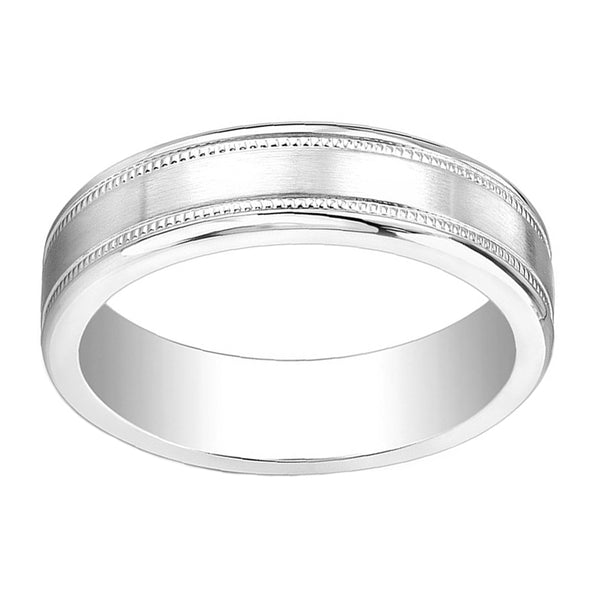 Men's Wedding Band Cobalt Chrome Brushed Center Ring 