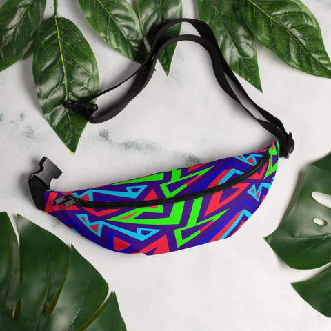 Chocolate Ancestor, LLC-Electric Geometric Fanny Pack