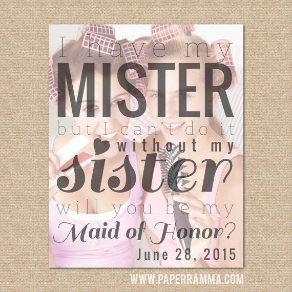 sister maid of honor