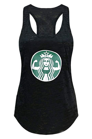 Tough Cookie's Women's Starbucks Parody Burnout Tank Top