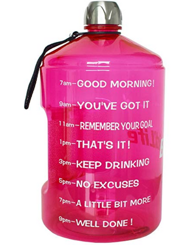 pink gallon jug for fitness motivation