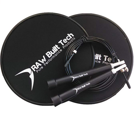 RAW Built Tech Glide Plates and Speed rope combo