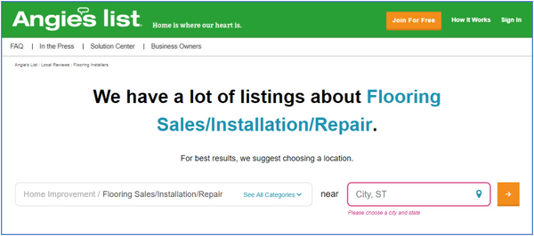 flooring solutions on Angies list