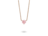 LIGHTBOX Lab-Grown Diamond 1ct Blue Round Solitaire necklace, 14k gold