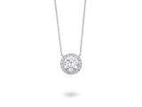 LIGHTBOX Lab-Grown Pink Diamond 1ct twt Halo Necklace set in 14k gold