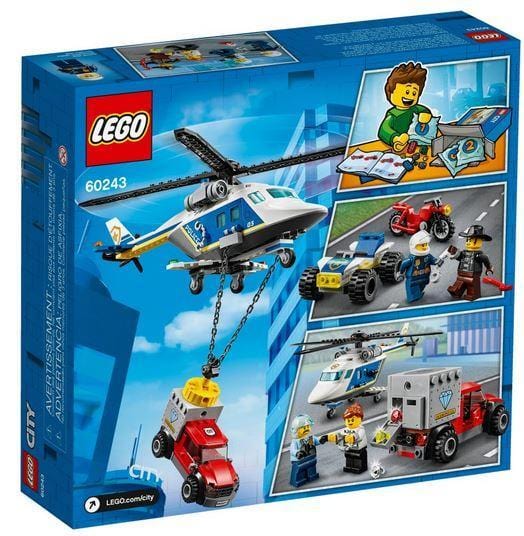 lego city police high speed chase car helicopter toy