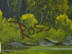 Bob Ross signature on an original oil on canvas