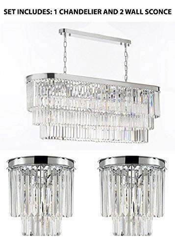 chrome rectangular chandelier