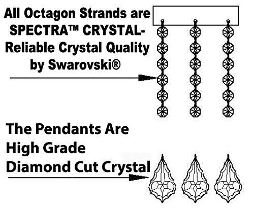 Swarovski Crystal Trimmed Chandelier Wrought Iron Crystal Chandelier  Lighting H27
