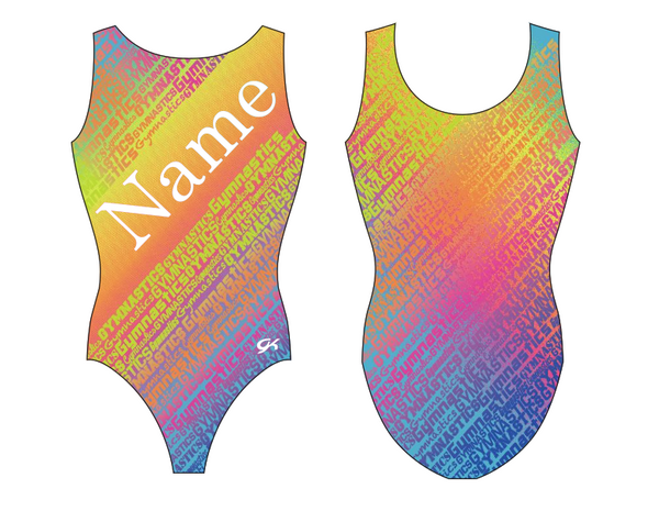 gk rainbow leotard