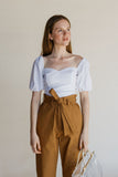Cherry Blouse - White Linen