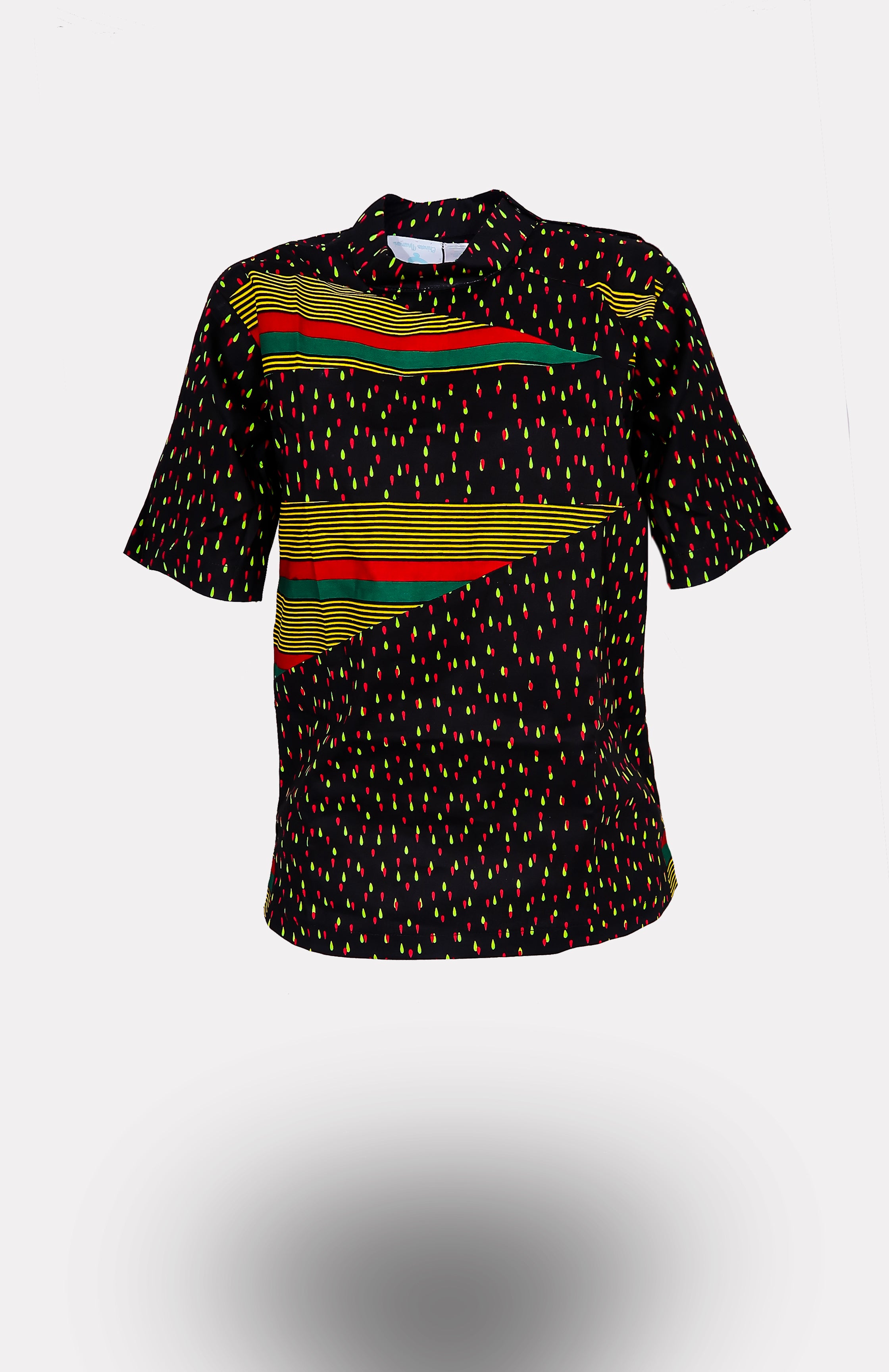 Men's Issa Patchwork Top African Print