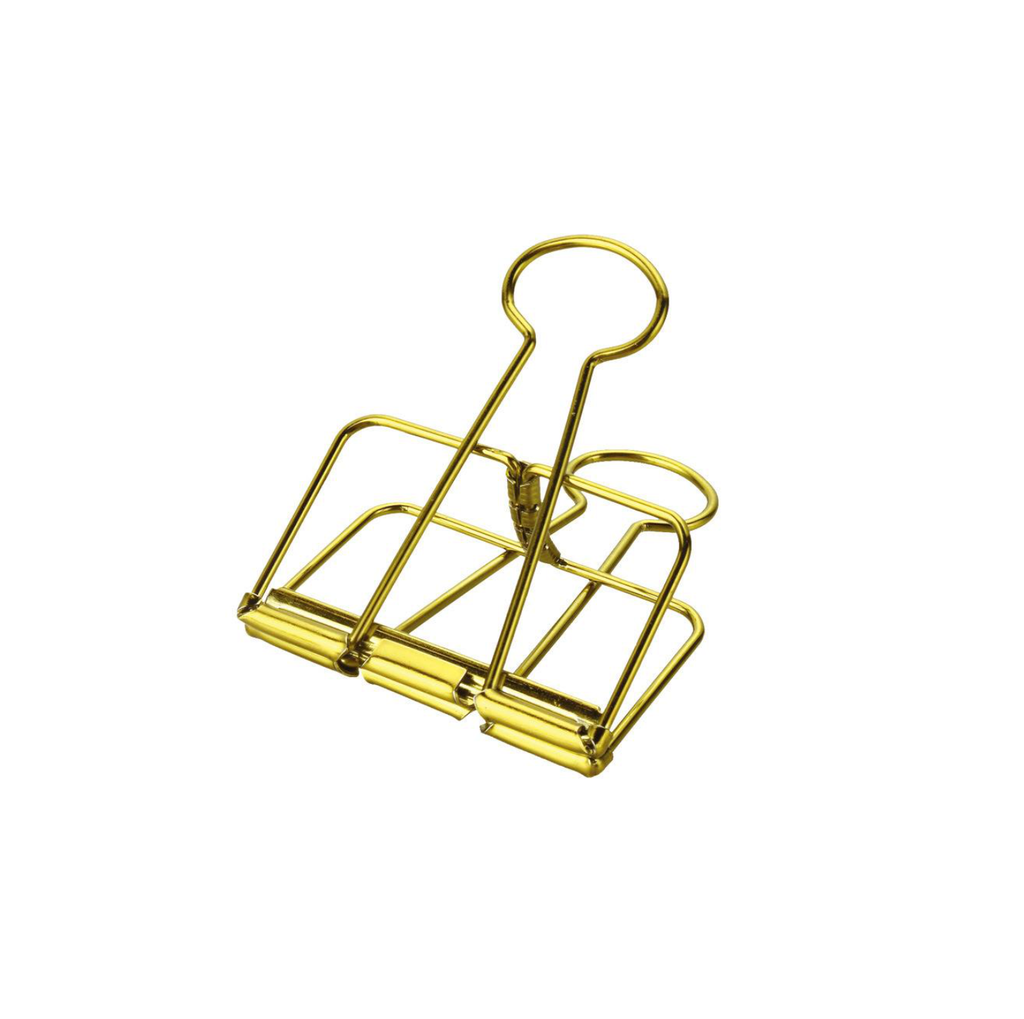 large gold binder clips