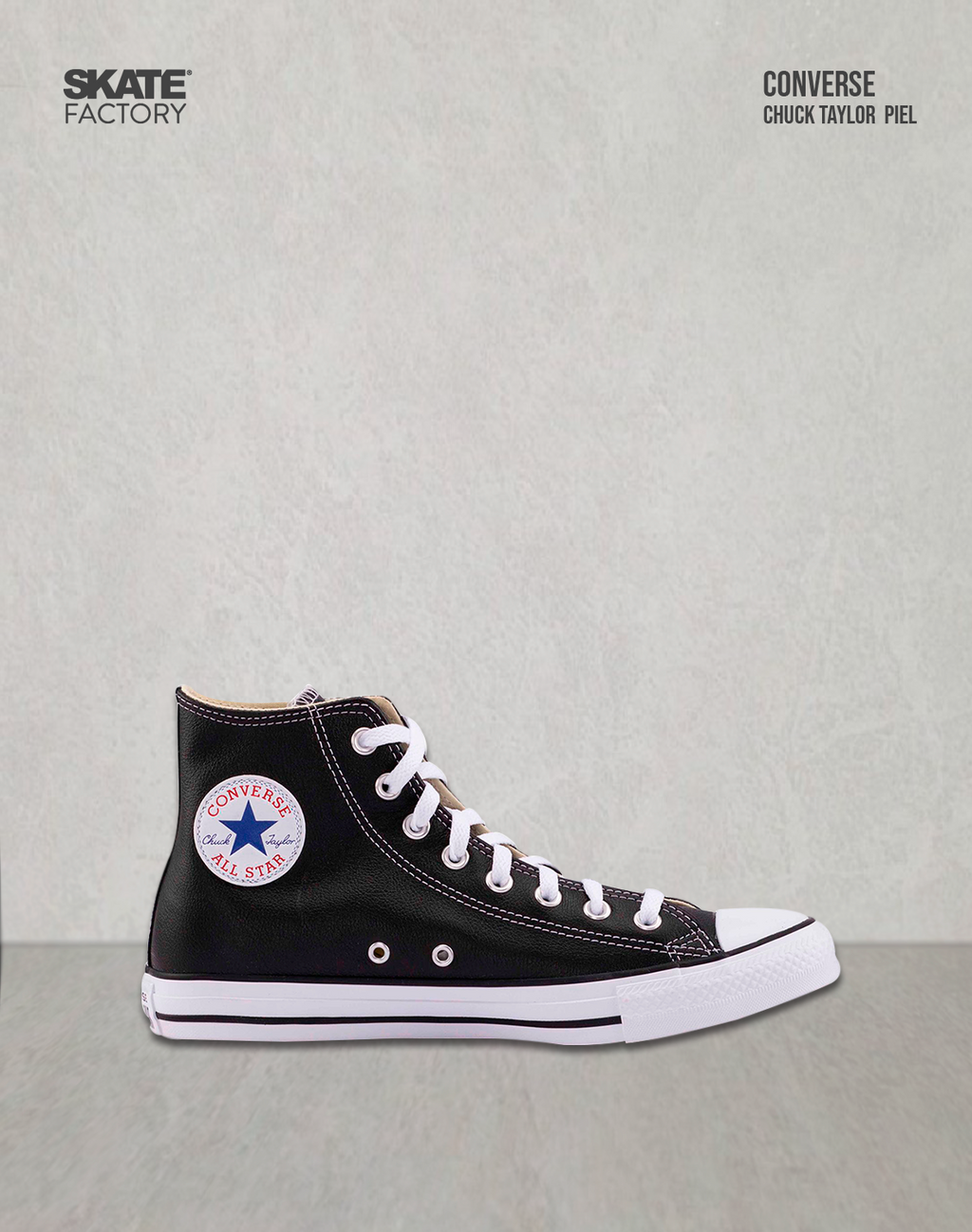 converse negro con blanco