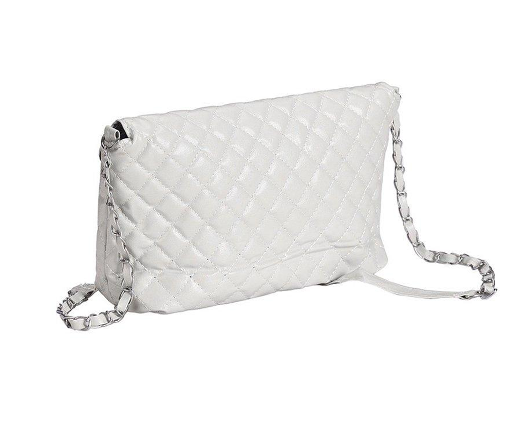 quilted clutch bag with chain