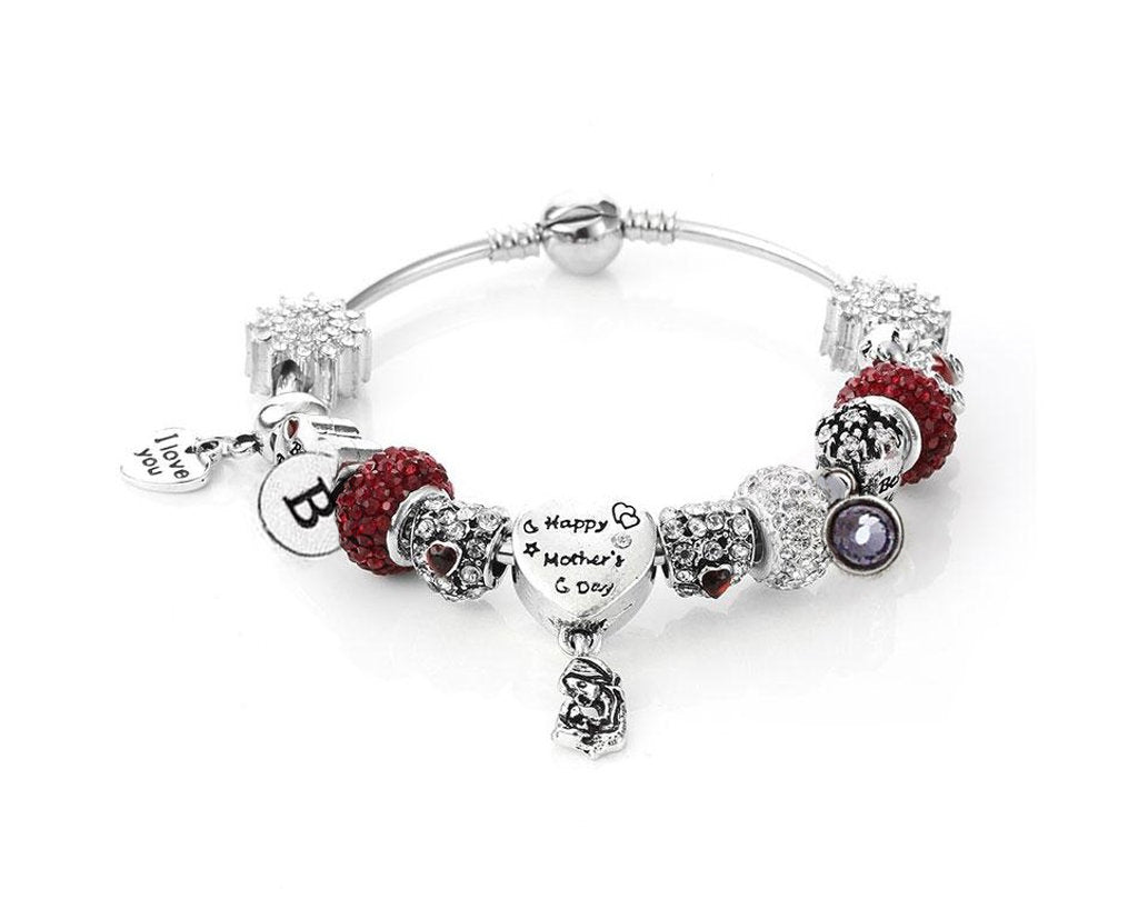 Happy Mothers Day Charm Bracelet With 