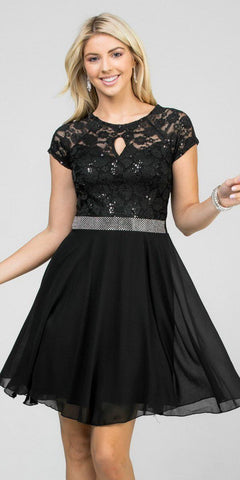 Navy Blue Mermaid Style Embellished Bodice Long Prom Dress