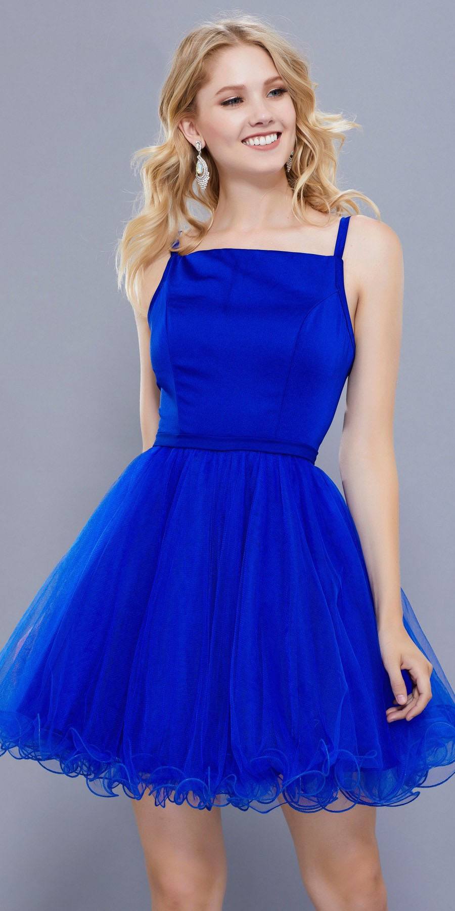 royal blue straight dress