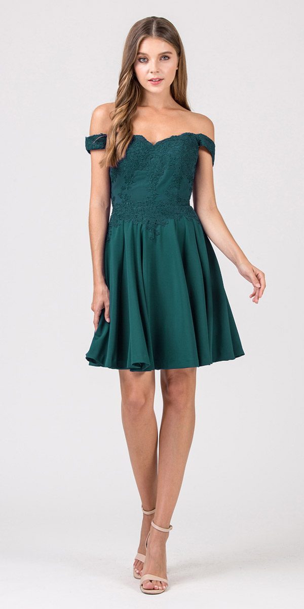 hunter green cocktail dress