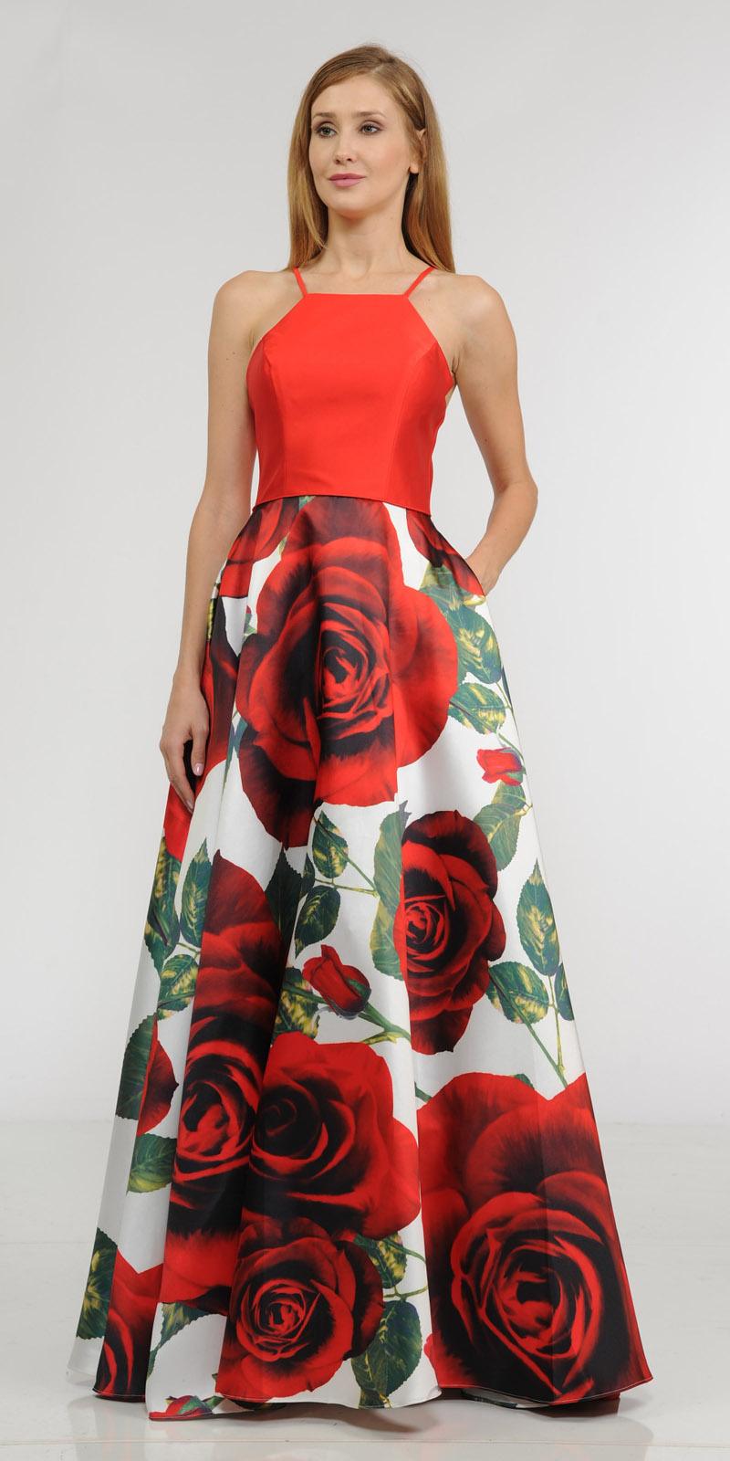 floral prom dresses with pockets