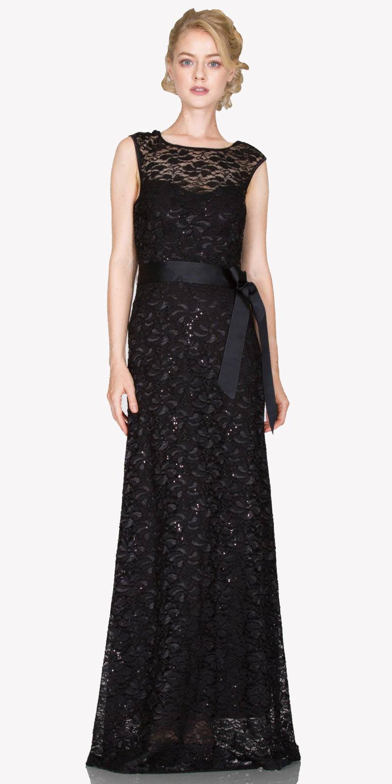 black gown with belt