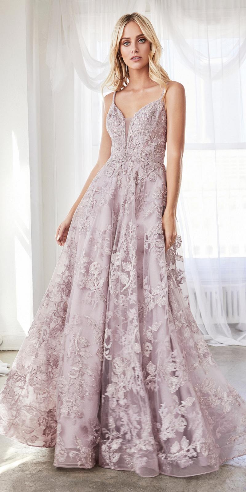 mauve ball gown