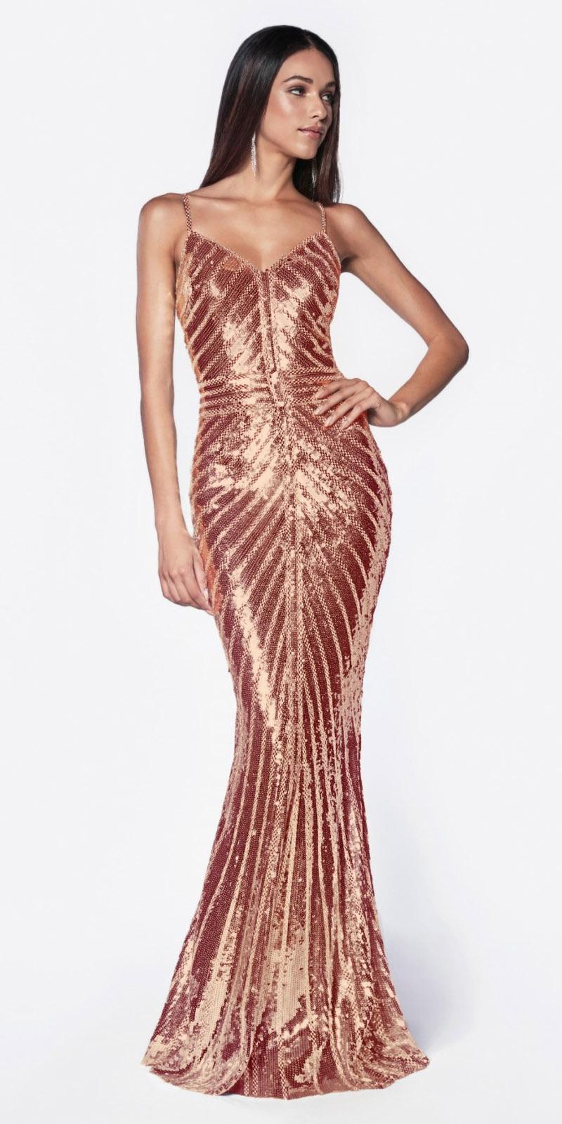 rose gold fitted dress