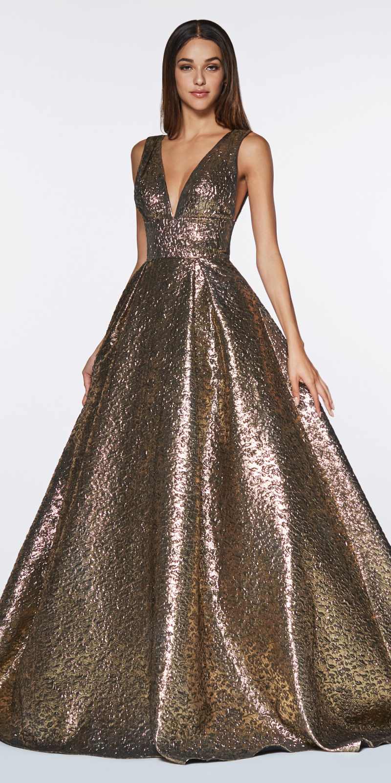 copper ball gown