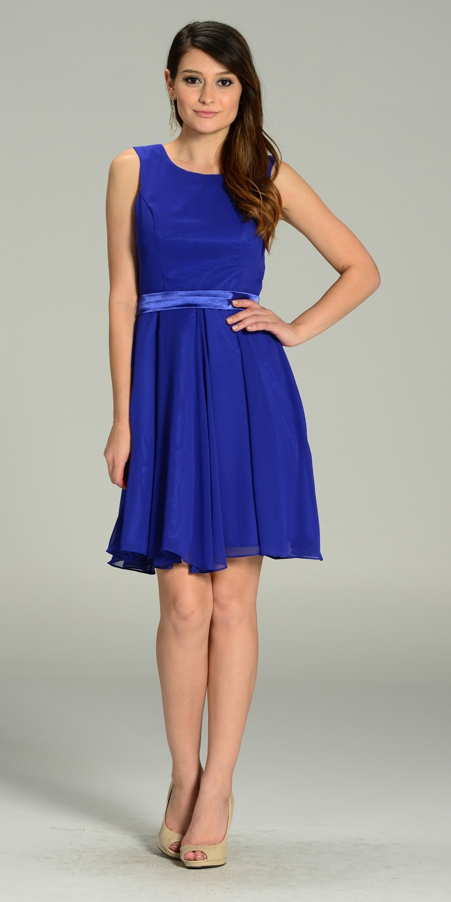 royal blue semi dress