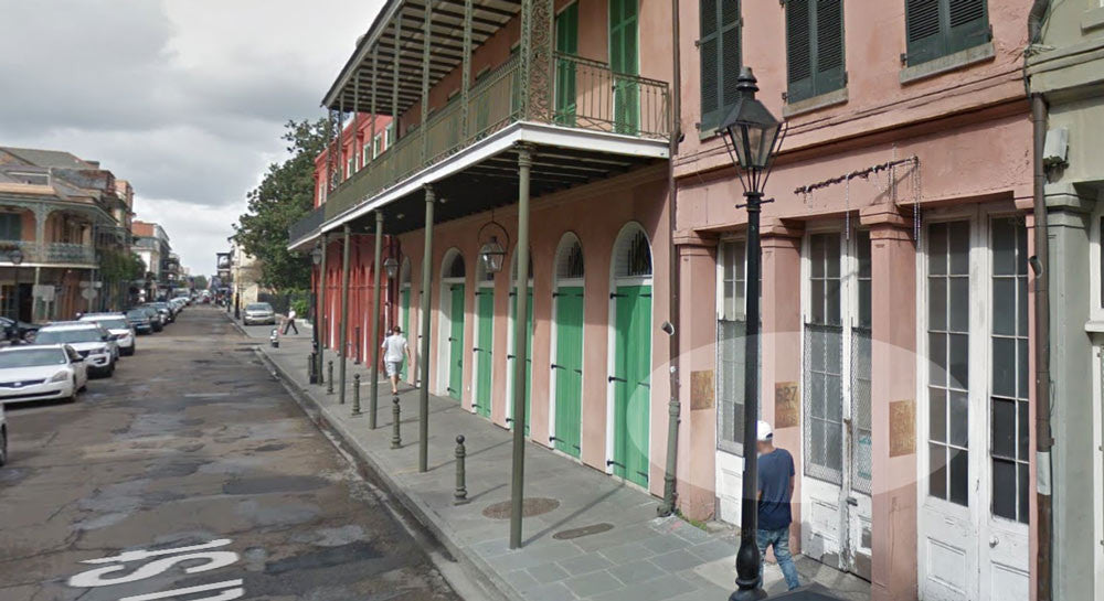 Google street view image of 527 Conti Street in the New Orleans French Quarter