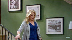 Melissa Joan Hart with photos by Keith Dotson on the set of Melissa and Joey