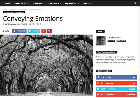 Conveying Emotions Keith Dotson featured artist on Top Photography Films