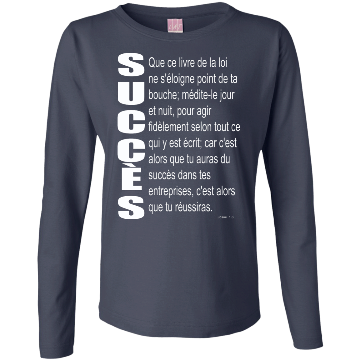 succès (Josué 1.8)Ladies Long Sleeve Cotton TShirt