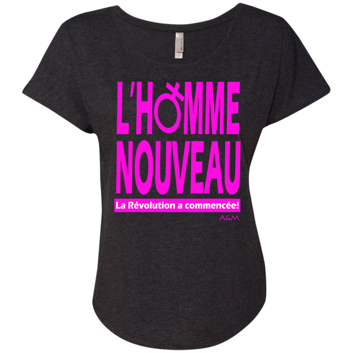 homme nouveau femme! Next Level Ladies Triblend Dolman Sleeve