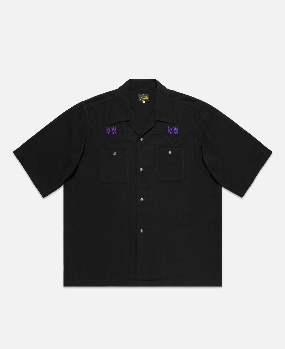 Needles SS22 Cowboy One-Up Shirt Black | accentdental.com.au