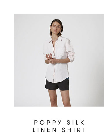 poppy silk linen shirt