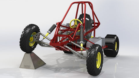 double a-arm front suspension for the sidewinder off road buggy