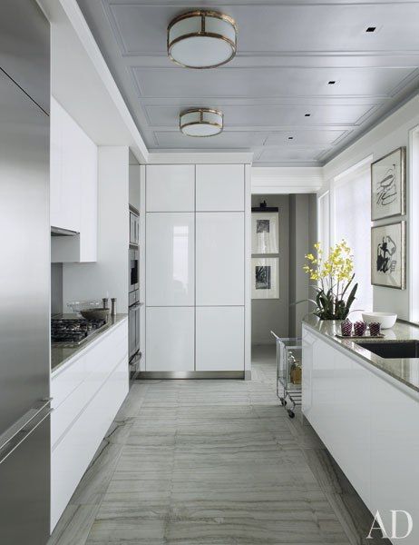 Manhattan apartment monochrome kitchen 