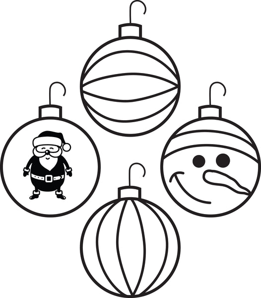 Printable Christmas Ornaments Coloring Page For Kids 4 SupplyMe