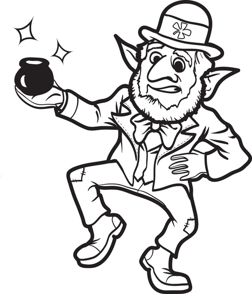 Printable Leprechaun Coloring Page for Kids #9 – SupplyMe