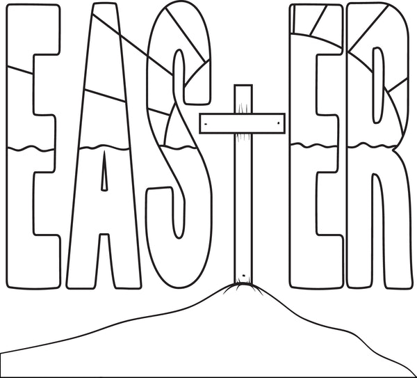 Free Printable Easter Cross Coloring Page For Kids SupplyMe