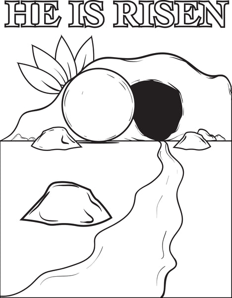 The Resurrection of Jesus Christ Printable Coloring Page for Kids