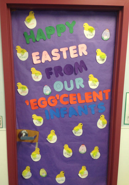 Happy Easter From An 'Egg'cellent Bunch! - Holiday Bulletin Board Idea