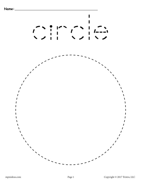 Circle Tracing Worksheet Printable Tracing Shapes Worksheets SupplyMe