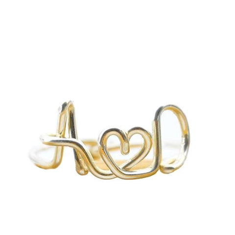 Bague Fil Personnalisable Amour en Gold filled 14 carats