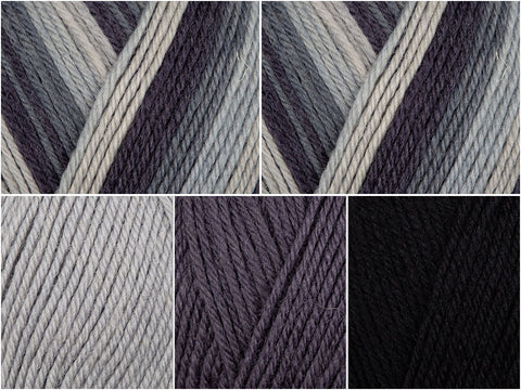 Charcoal Colour Pack in West Yorkshire Spinners ColourLab DK