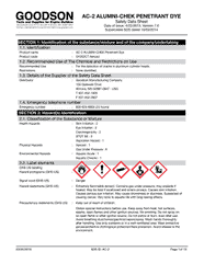 View or Download the AC-2 Safety Data Sheet