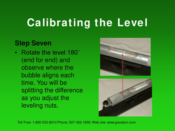 Maintaining Your Machinists Level : Calibrating the Level - 3