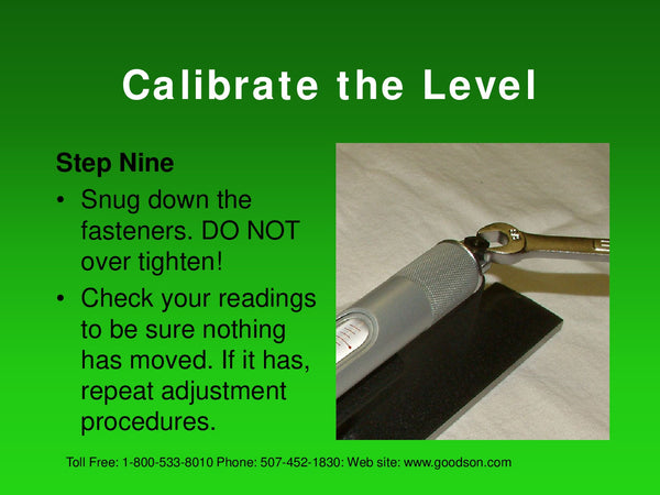 Maintaining Your Machinists Level : Calibrating the Level - 8
